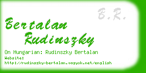 bertalan rudinszky business card